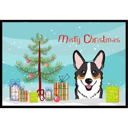 Carolines Treasures Christmas Tree & Tricolor Corgi Indoor or Outdoor Mat, 18 x 27 CA78611